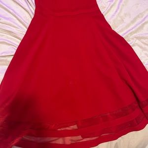 red Calvin Klein dress